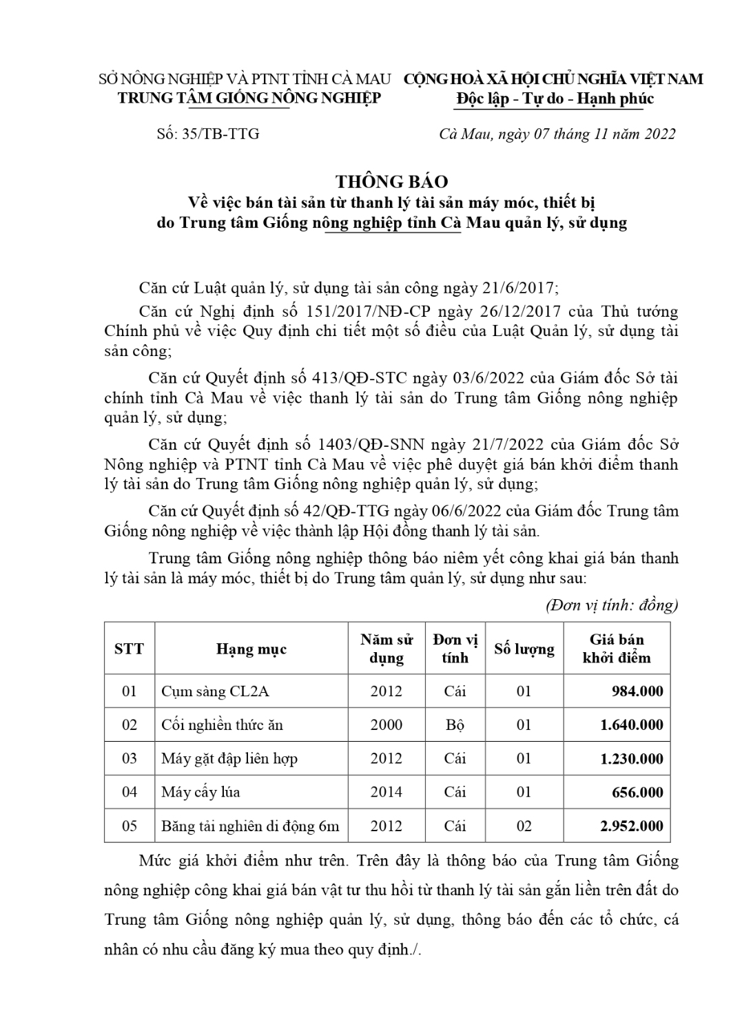 signed thong bao cong khai ban thanh ly tai san may moc 2022 ttg page 0001